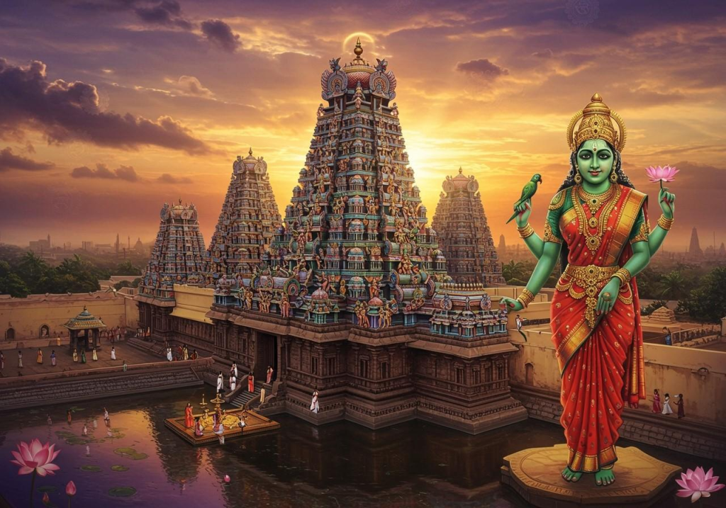 Meenakshi: Madurai’nin Balık Gözlü Savaşçı Kraliçesi ve Şiva’nın İlahi Eşi 10 image 59
